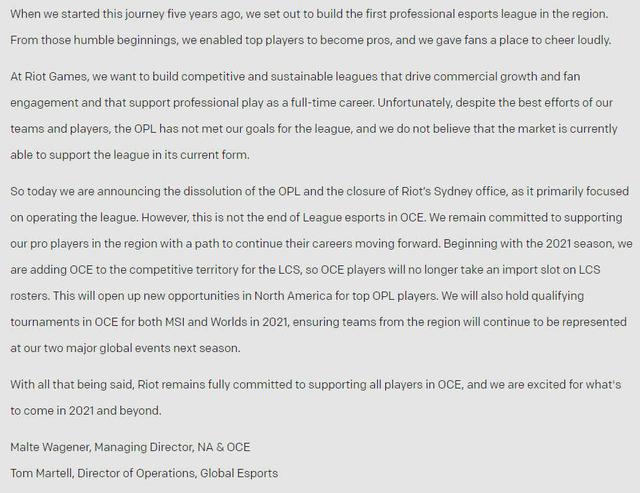 tl战队|比赛输了，家也没了！联盟官方宣布：解散OPL赛区