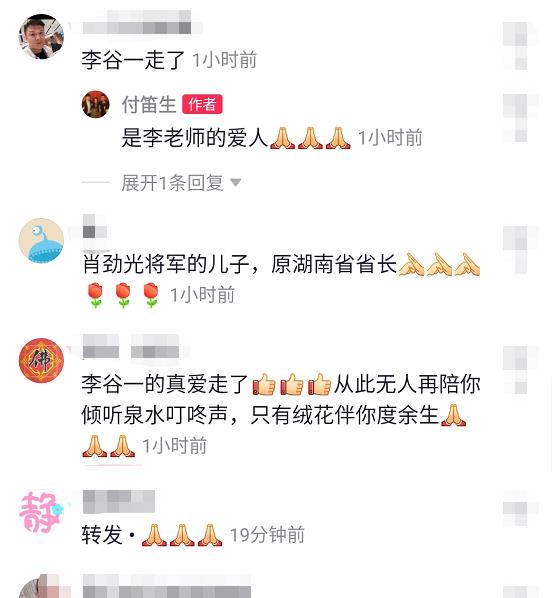李谷一|付笛声陪恩师李谷一送老伴肖卓能最后一程