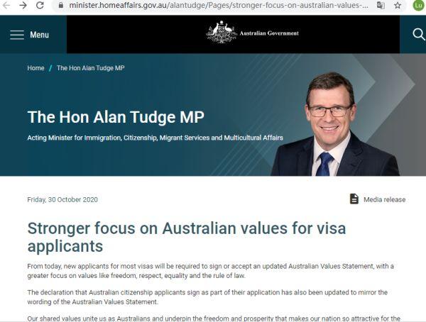 今日起，申請澳大利亞臨時簽證也需簽署價值觀聲明-圖2