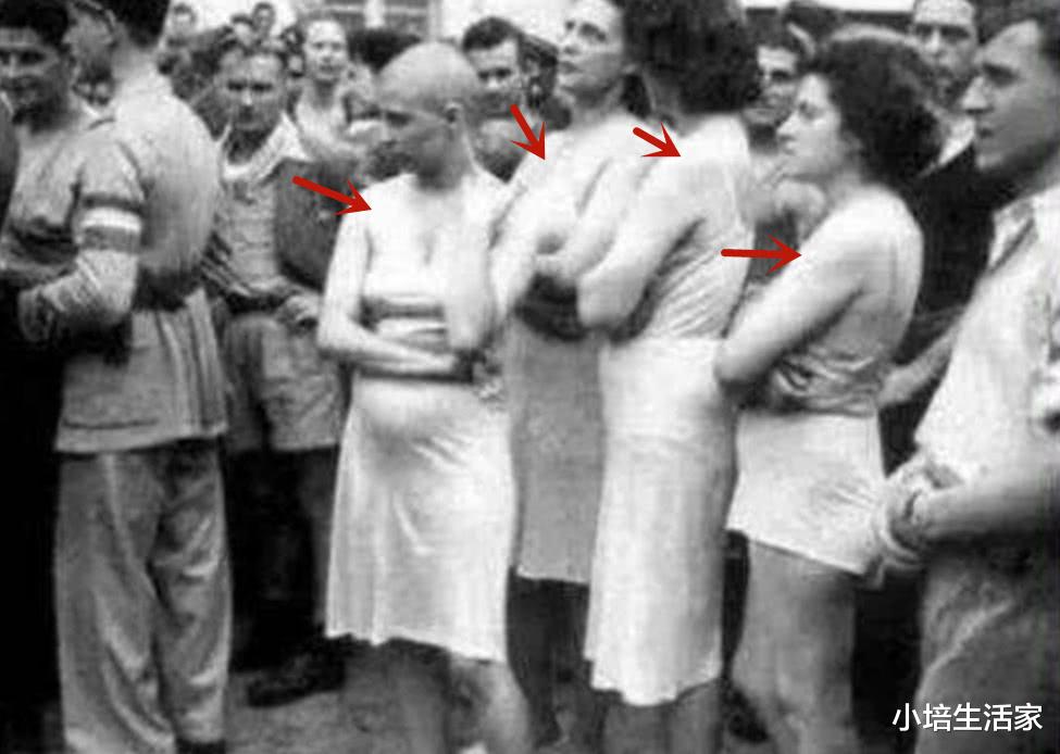 「老照片」老照片再现汉奸的丑陋嘴脸：图4被养父玷污的女汉奸，图5剃头游街的女汉奸