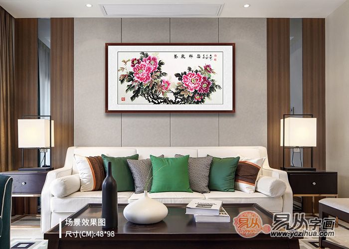 客厅挂画花鸟画欣赏：当代画家石开的手绘真迹