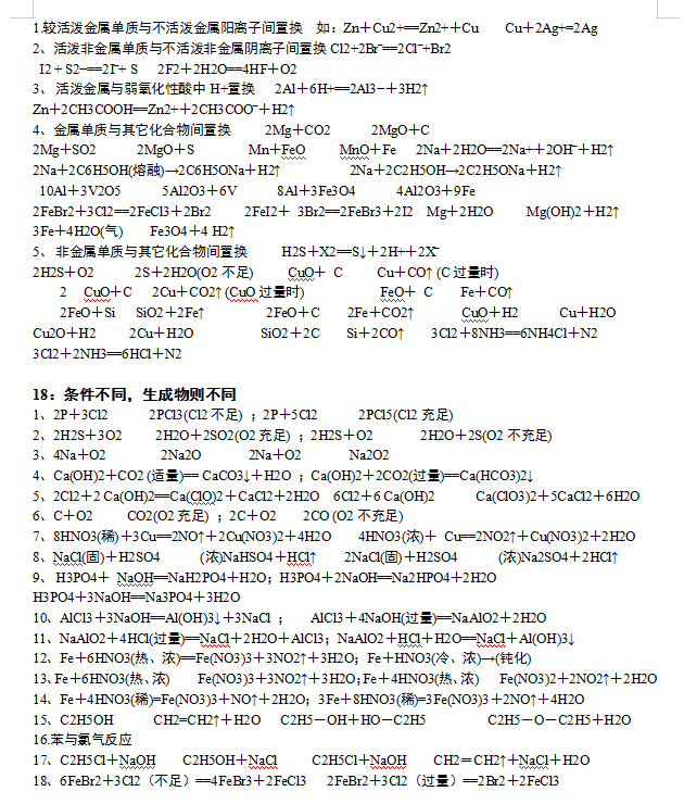 []高考化学：71个高频考点，这次必须背下来！附26个真题专题汇编