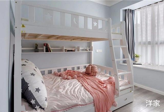 「」二胎床别买上下铺，占地方还不好看，靠墙做个到顶床美观又省空间
