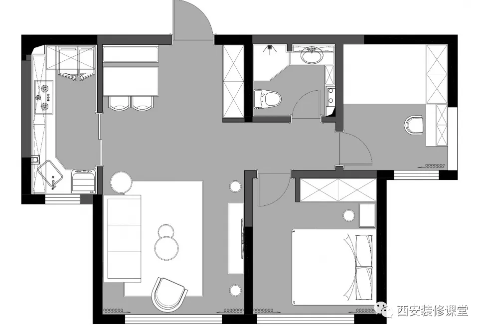 「北欧」85㎡两室北欧无阳台，虽然烂大街了还是好看