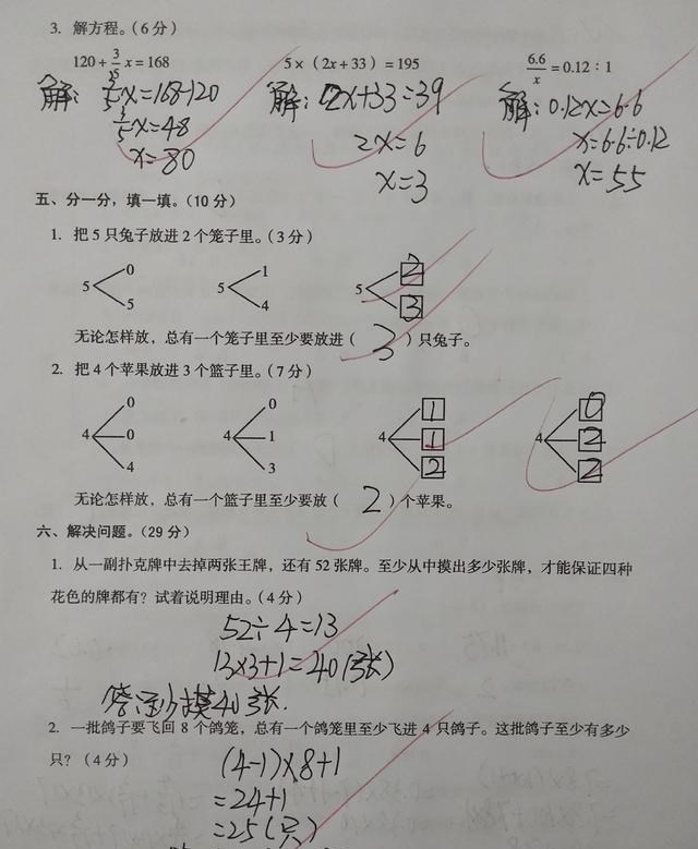 数学|六年级数学广角―鸽巢问题到底有多难，一份单元测试卷告诉你答案