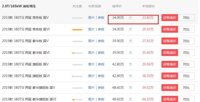 辉昂|34万跌至23.8万，轴距超3米，买不起奥迪A6L就选它