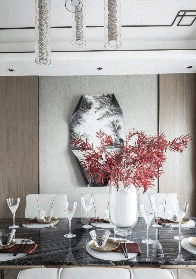 设计师|有一种中国风,叫做东方山水,135㎡新中式,入户第一眼,高级!