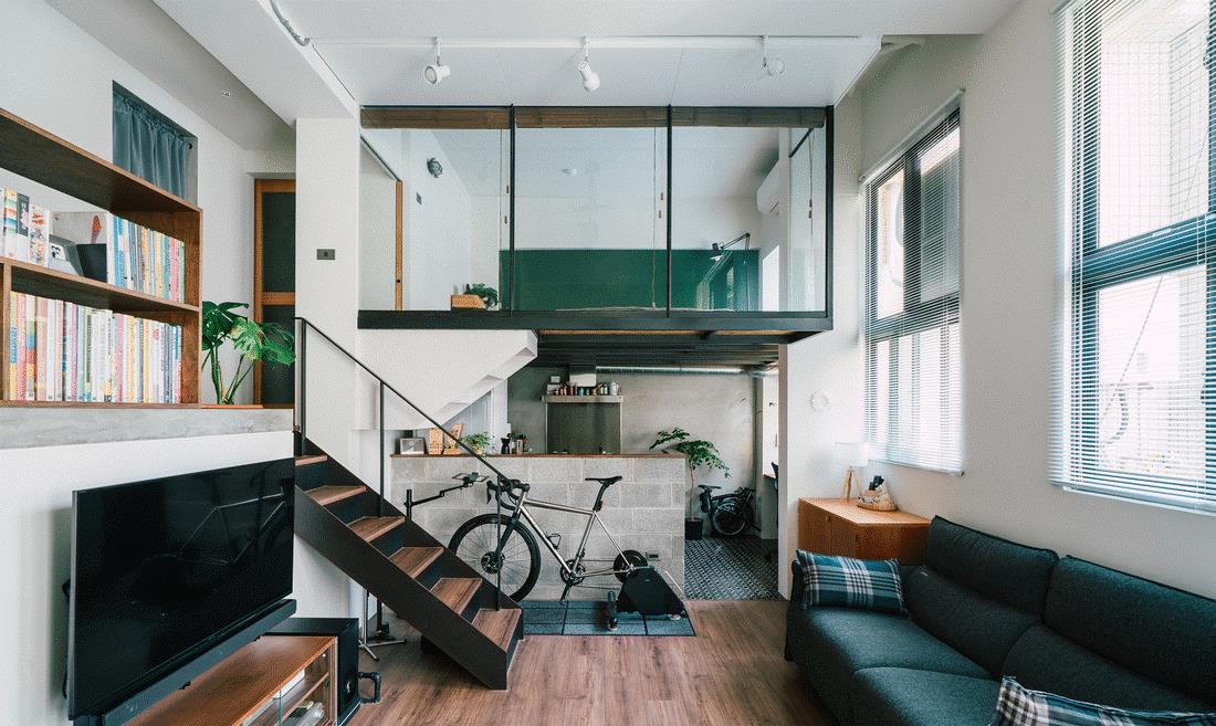 ：日系工业风小复式，66㎡，拥有率性无拘束的生活感！