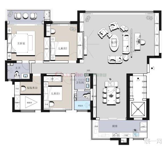 |192㎡现代轻奢风，全屋无主灯设计，简约而不简单！