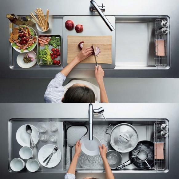 厨余垃圾|参观日本普通家庭的厨房，一进门我就愣了，水槽也太高级了
