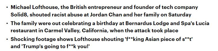 亚裔|硅谷CEO当众辱骂亚裔傻X！女服务员挺身怒怼后，收到4万刀小费