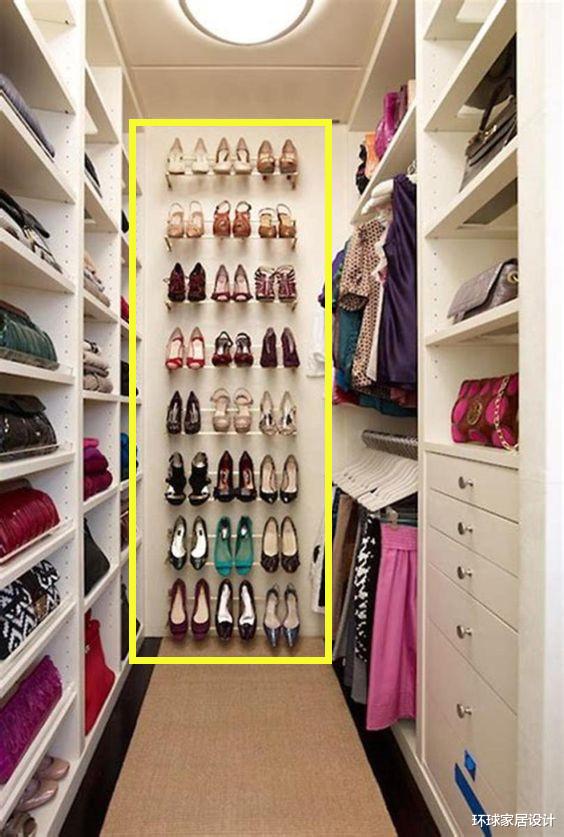 |U型衣帽间中间做柜子过时了,改这样做,空间利用率高,更上档次!