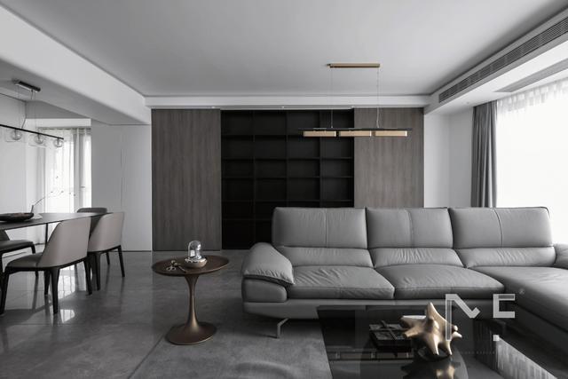 设计师|她家164㎡，仅以黑白灰为主色调，入户后却被吸引，越简单越高级