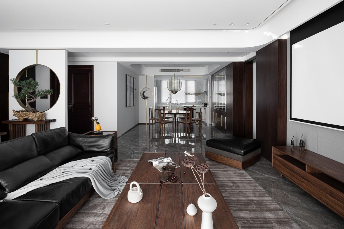 ##168㎡两室一厅，最美禅意新中式，原木风的客厅，诗意又实用