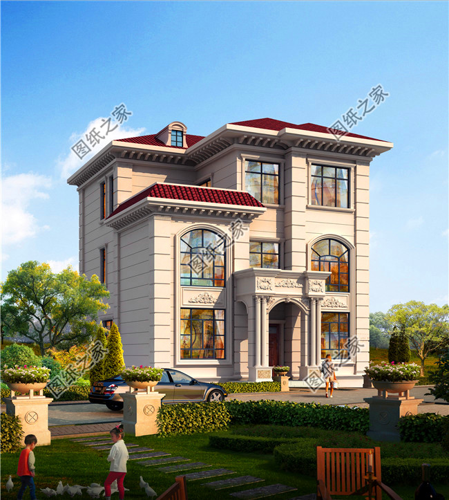 |农村10x12米三层自建房设计图给你备好了，是土豪的点进来