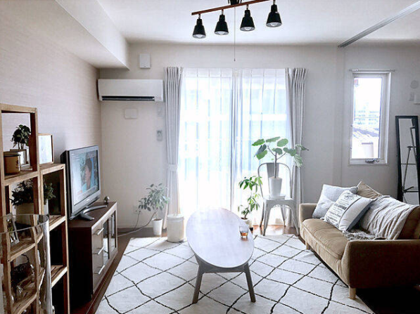 客厅里令人向往的绿色景观