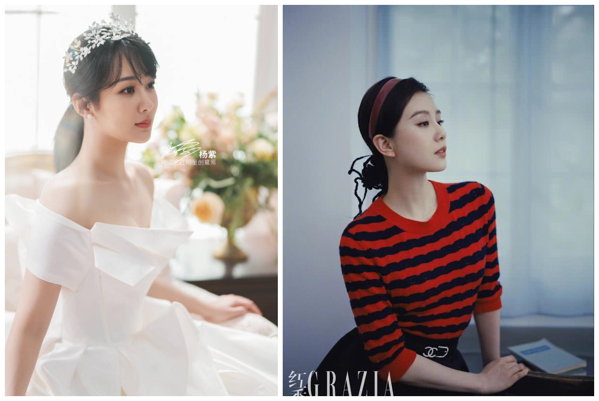杨紫|杨紫晒收工照彻底美上天!穿婚纱大秀绝美侧颜,天鹅颈不输刘诗诗