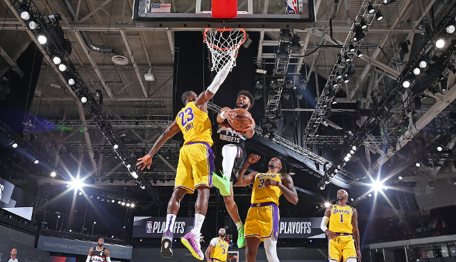 华为|3-1夺赛点！湖人114-108掘金，詹眉合砍60+14+11，穆雷32+8