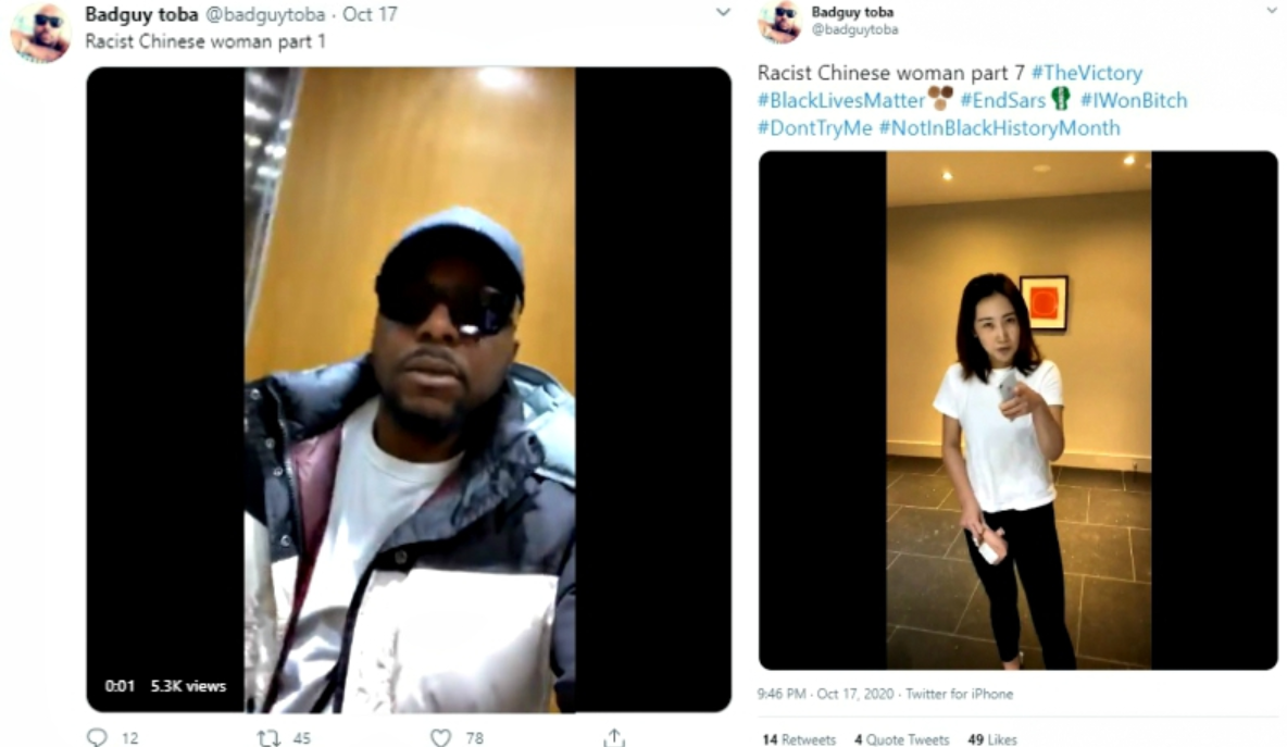 亚裔|被叫“新冠传播者”，亚裔女掉头就走，黑人：“黑命贵！我们胜利了！”