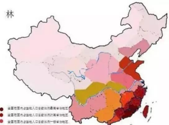 四川省■中国姓氏分布图曝光: 看你的家族哪里人口最多?