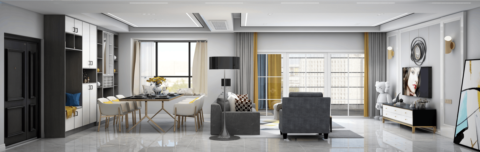 |客餐厅一体化装修设计，看这些就能了！