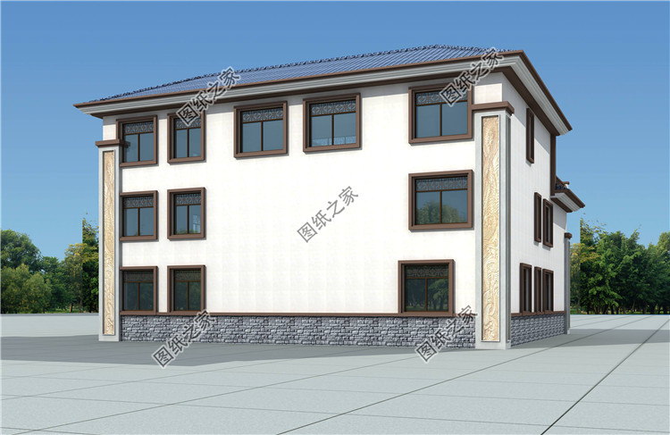 |3套三层别墅大户型,有效果图和平面图,过完年就建