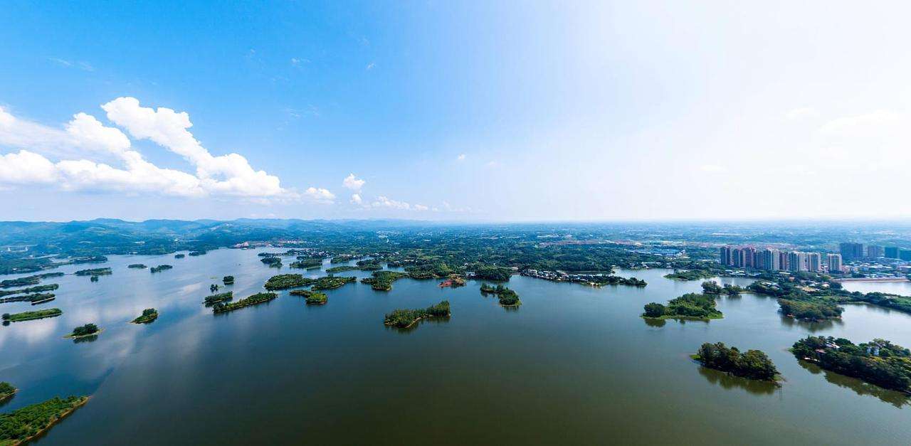 「」四川小千岛湖，周末好去处！泛舟游湖，夕阳垂钓