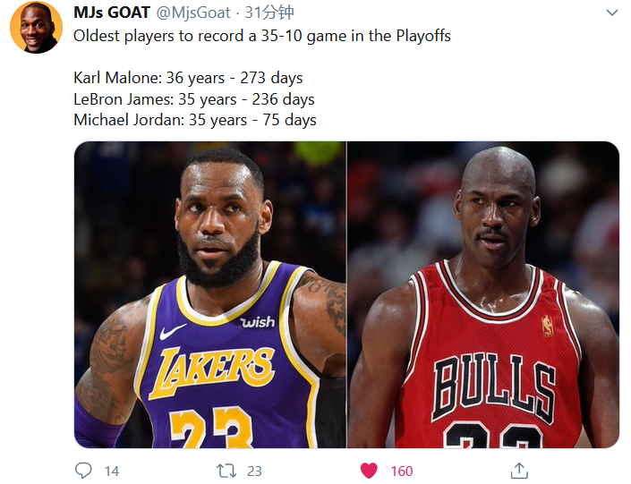 勒布朗·詹姆斯|定义伟大！詹姆斯38+12+8连超乔丹！刷新季后赛“最老”纪录