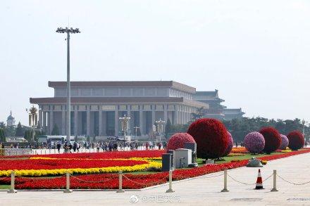 光明网视频|天安门广场国庆花篮抢先看