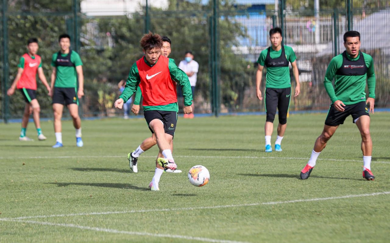 [北京国安]国安状态爆棚，上半场轰进3球，5-0大胜泰达，阿兰首秀梅开二度