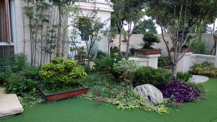 |?100㎡欧式“花园庭院”设计，让普通土院营造出欧式院落华丽感