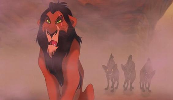 迪士尼▲经典的迪士尼动画电影反派，《狮子王》刀疤，不接受反驳