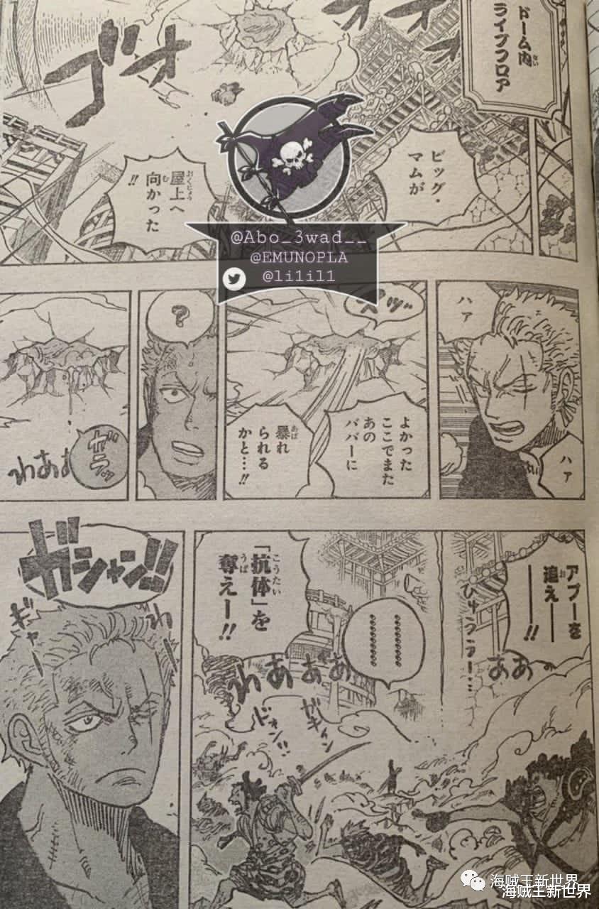 索隆|海贼王997话第二次情报更新|山治躲不过女色陷阱，索隆震怒秒阿普！