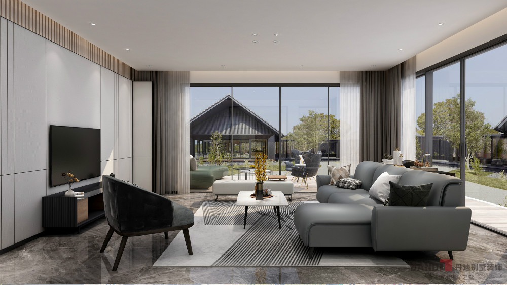 布艺|330㎡豪宅别墅现代简约风格设计，高质感家居生活！