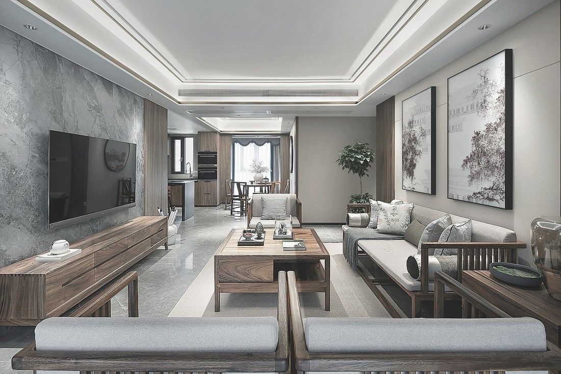 |130平米新中式装修风格，感受家居氛围中的东方气质！