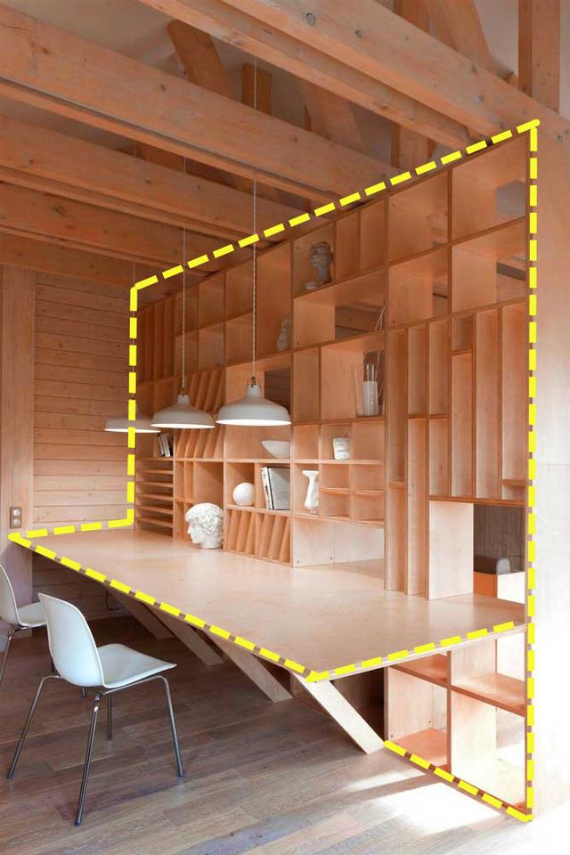 []就想要个书房，老公给我整出个图书馆，拿本书还得拿梯子，服气