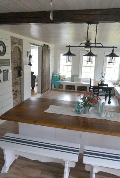 |不要餐厅了?砸掉厨房半堵墙,超大吧台做餐桌,这样改超赞!