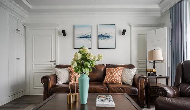 |118㎡简约美式风格装修，卡座餐厅临窗太惬意！