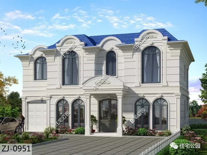 |30套经典农村法式风格户型图，带效果平面展示