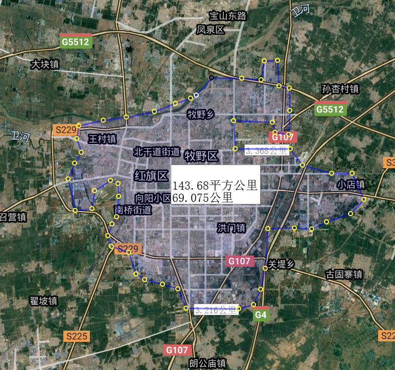 陶陶聊地理 河南省黄河以北5大城市，城区面积比较：安阳市最大，鹤壁市最小