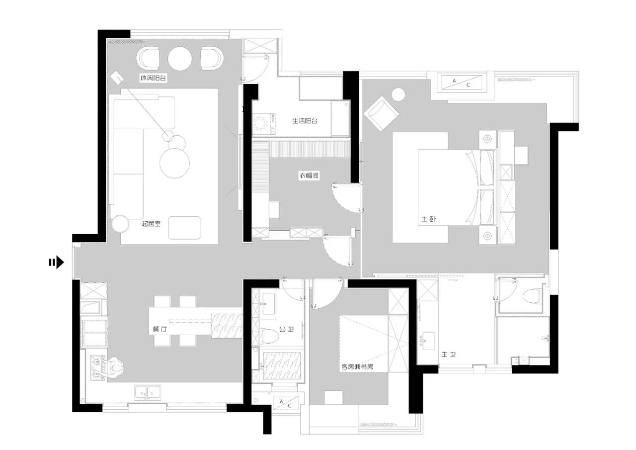 【】轻奢的生活氛围，质朴自然的现代设计。