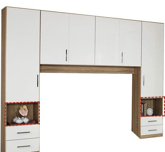 |床头靠墙打一圈柜子，储物空间瞬间多5平，两侧掏空床头柜也有了