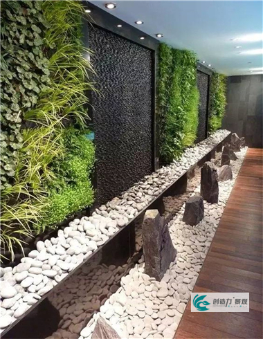 「」庭院景墙，竟能如此别具一格！