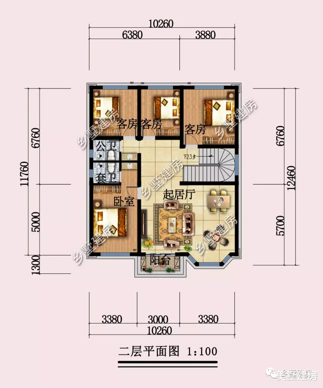 |农村10×12米二层小别墅，回乡建房的轻奢经典