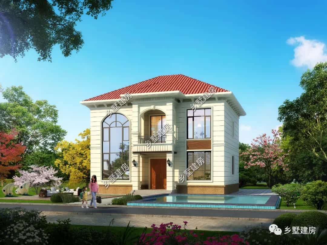 |经典双层简欧风别墅，咱农村人建得起的好房子