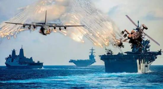 航母战斗群|美军释放危险信号，双航母战斗群动作频繁，4000陆战队已就位