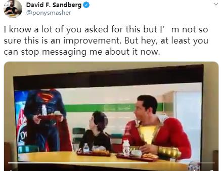 『亨利·卡维尔』DC《雷霆沙赞》导演,让“超人”亨利·卡维尔,在电影中露脸