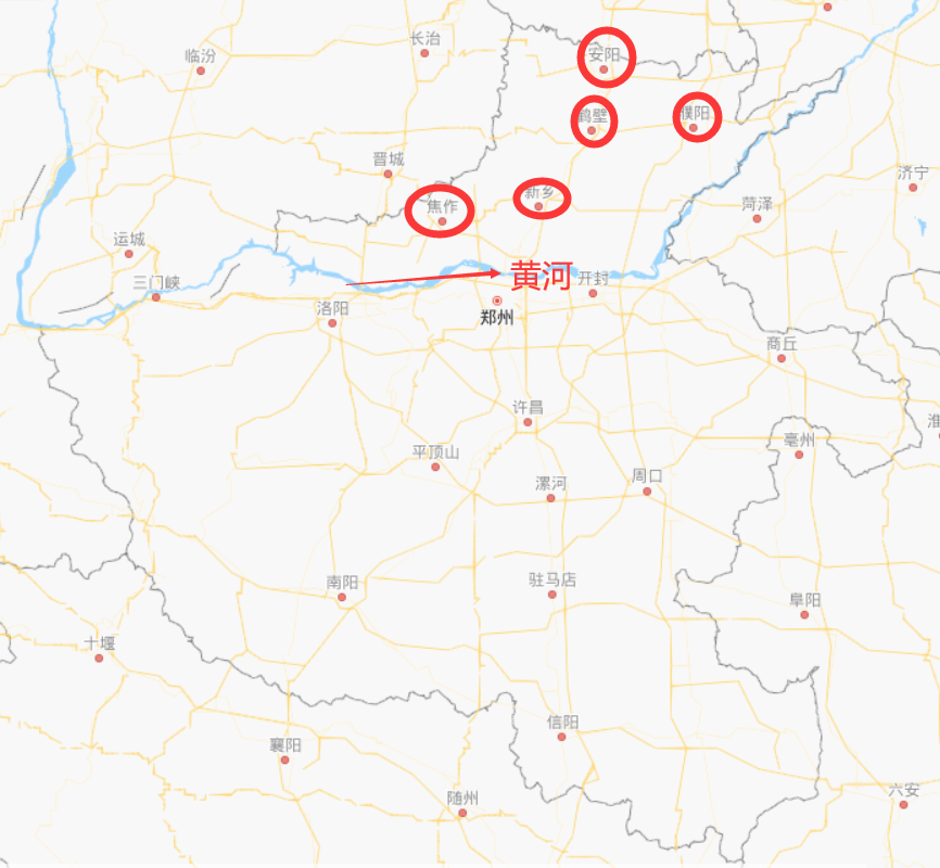 陶陶聊地理 河南省黄河以北5大城市，城区面积比较：安阳市最大，鹤壁市最小
