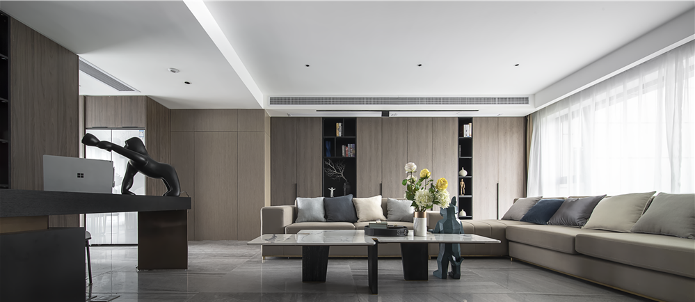 设计师|160㎡极简风，全房无主灯、无门槛石，简洁到极致！