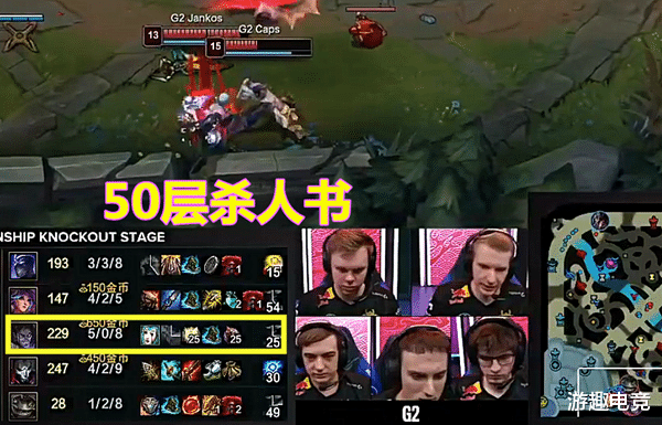 g2|G2再斩LCK，caps五十层杀人书！管泽元解说台开喷，米勒吓坏了